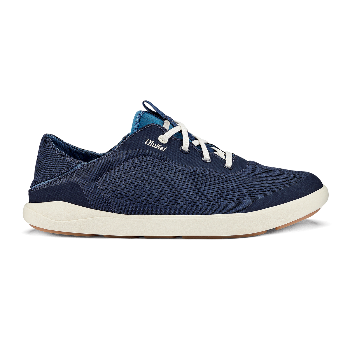 OluKai Featured | Moku Pae Men's Boat Shoes - Trench Blue / Off White