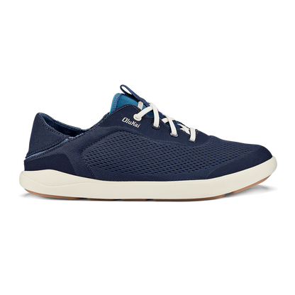 OluKai Featured | Moku Pae Men's Boat Shoes - Trench Blue / Off White