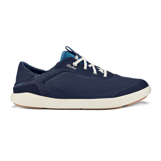 OluKai Featured | Moku Pae Men's Boat Shoes - Trench Blue / Off White