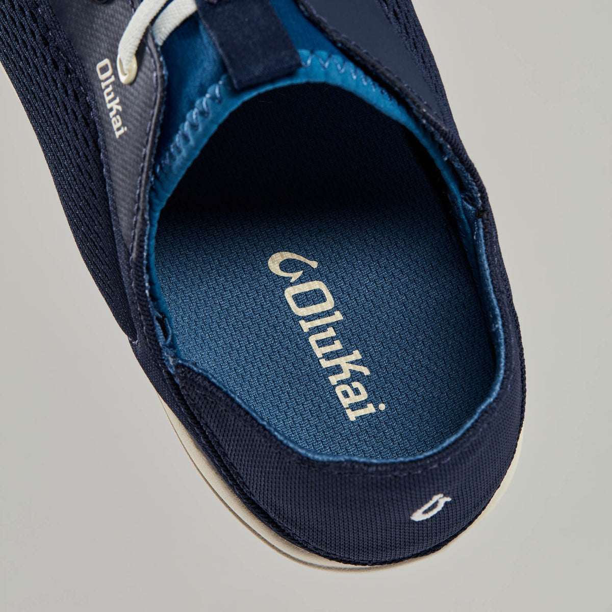 OluKai Featured | Moku Pae Men's Boat Shoes - Trench Blue / Off White