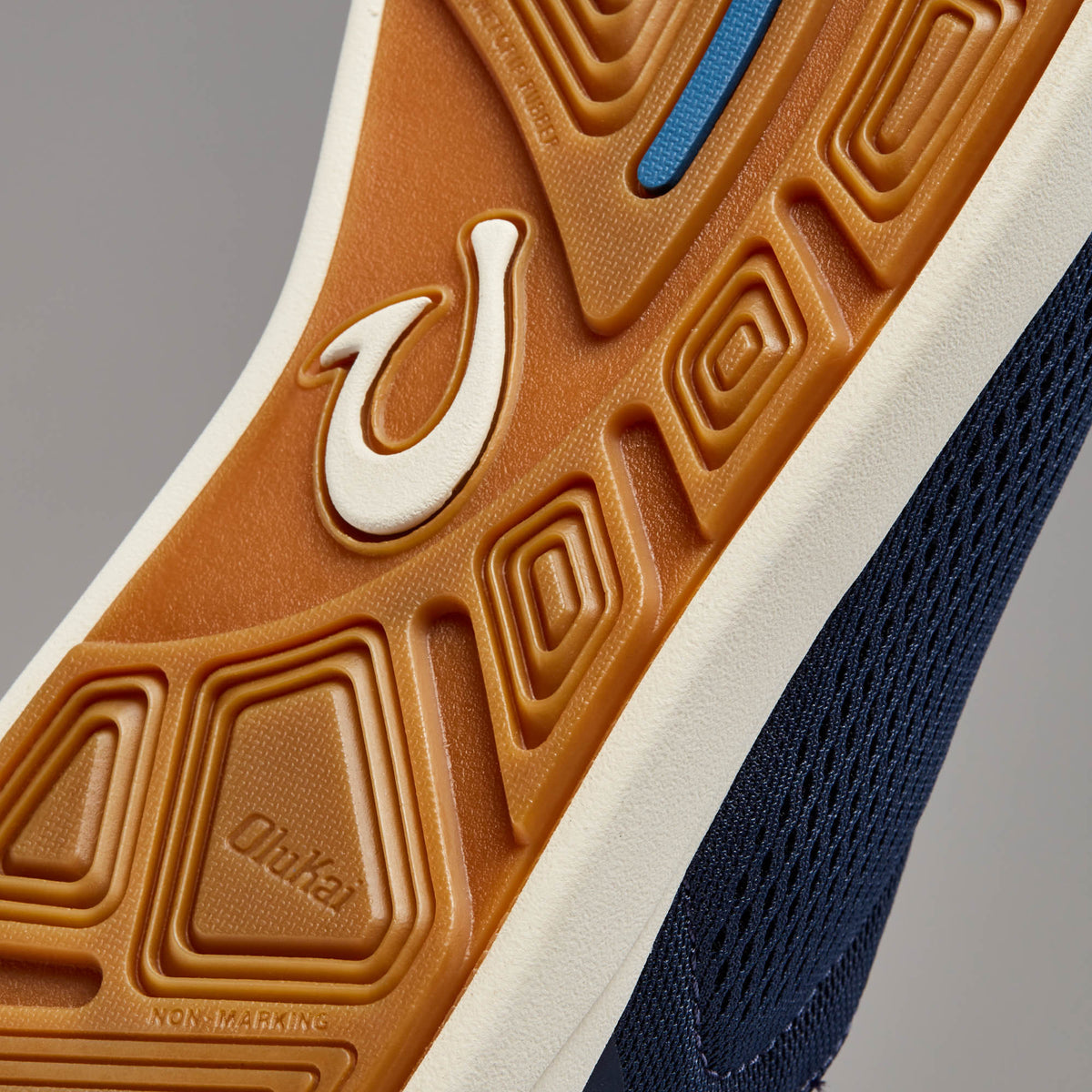 OluKai Featured | Moku Pae Men's Boat Shoes - Trench Blue / Off White