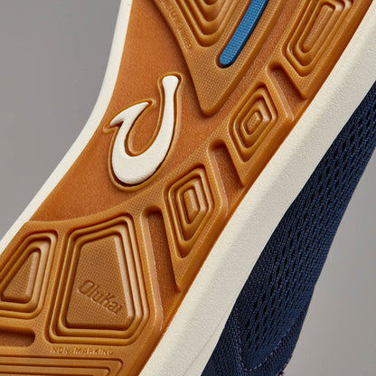 OluKai Featured | Moku Pae Men's Boat Shoes - Trench Blue / Off White