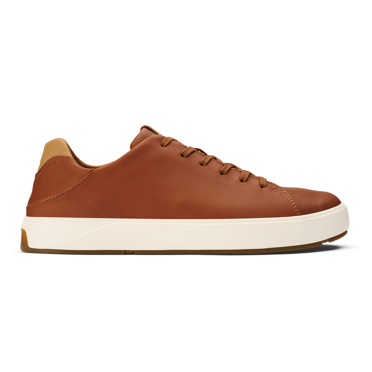 OluKai Popular | Lae‘ahi Lī ‘Ili Men's Leather Sneakers - Kukui Brown