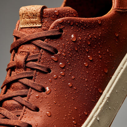 OluKai Popular | Lae‘ahi Lī ‘Ili Men's Leather Sneakers - Kukui Brown