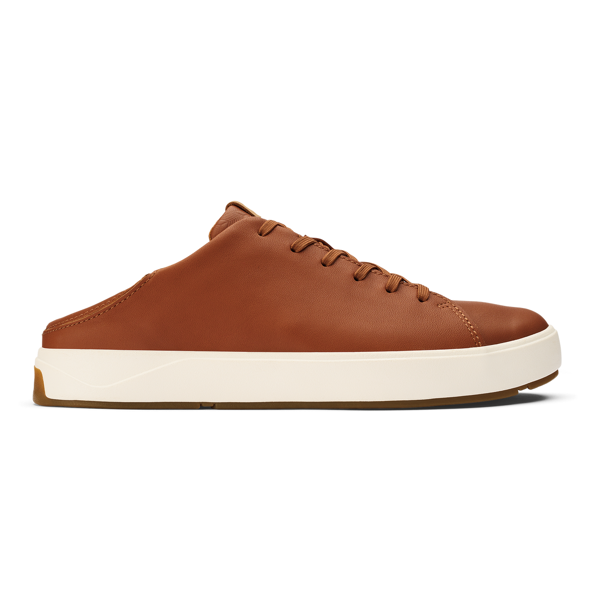 OluKai Popular | Lae‘ahi Lī ‘Ili Men's Leather Sneakers - Kukui Brown