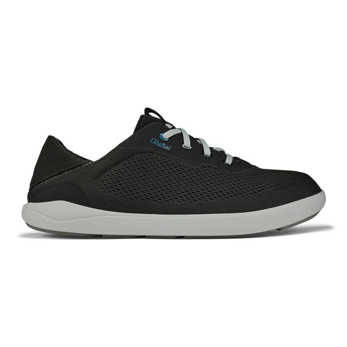 OluKai Special Offer | Moku Pae Men's Boat Shoes - Black / Blue Coral