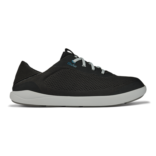 OluKai Special Offer | Moku Pae Men's Boat Shoes - Black / Blue Coral