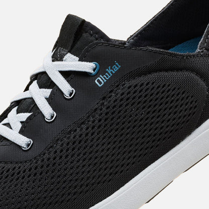 OluKai Special Offer | Moku Pae Men's Boat Shoes - Black / Blue Coral