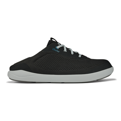 OluKai Special Offer | Moku Pae Men's Boat Shoes - Black / Blue Coral