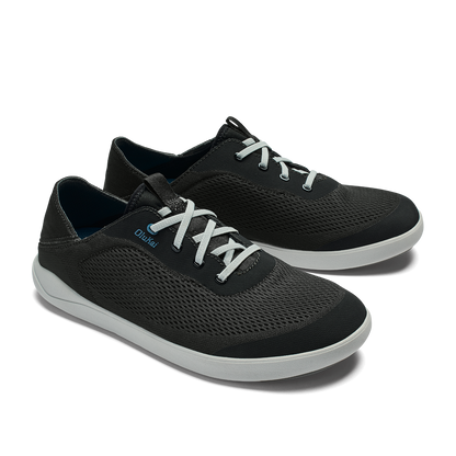 OluKai Special Offer | Moku Pae Men's Boat Shoes - Black / Blue Coral