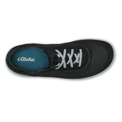 OluKai Special Offer | Moku Pae Men's Boat Shoes - Black / Blue Coral