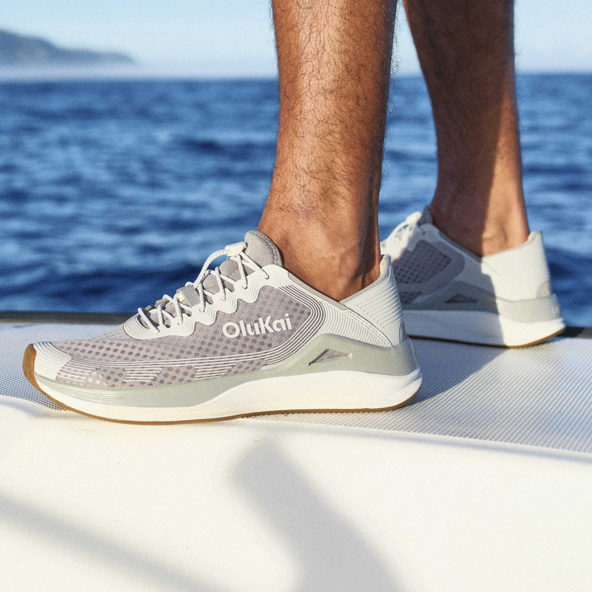 OluKai Great Value | ‘Ahi Men’s Water Boat Shoes - Ash / Sterling