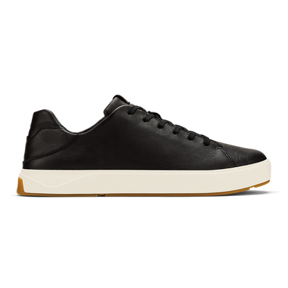 OluKai Discount | Lae‘ahi Lī ‘Ili Men's Leather Sneakers - Onyx