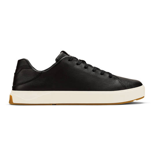 OluKai Discount | Lae‘ahi Lī ‘Ili Men's Leather Sneakers - Onyx