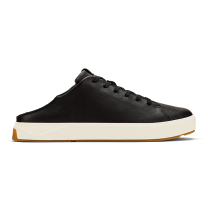OluKai Discount | Lae‘ahi Lī ‘Ili Men's Leather Sneakers - Onyx