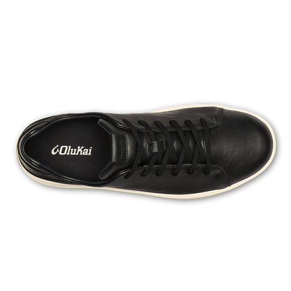 OluKai Discount | Lae‘ahi Lī ‘Ili Men's Leather Sneakers - Onyx