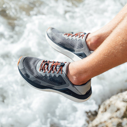 OluKai Discount | ‘Ahi Men’s Water Boat Shoes - Rock / Ash