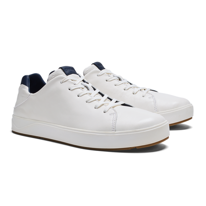 OluKai Quality | Lae‘ahi Lī ‘Ili Men's Sneakers - Bright White / Trench Blue