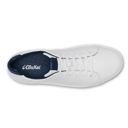 OluKai Quality | Lae‘ahi Lī ‘Ili Men's Sneakers - Bright White / Trench Blue