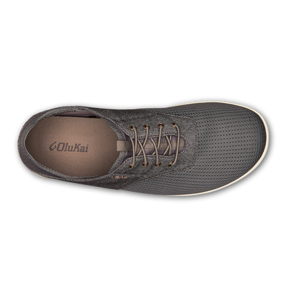 OluKai Featured | Nohea Moku Men's Boat Shoes - Charcoal / Clay