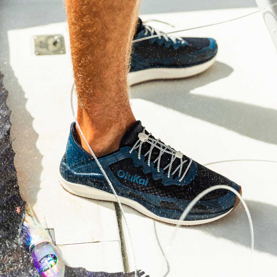 OluKai Exclusive | ‘Ahi Men’s Water Boat Shoes - Mood Indigo / Coastal Blue