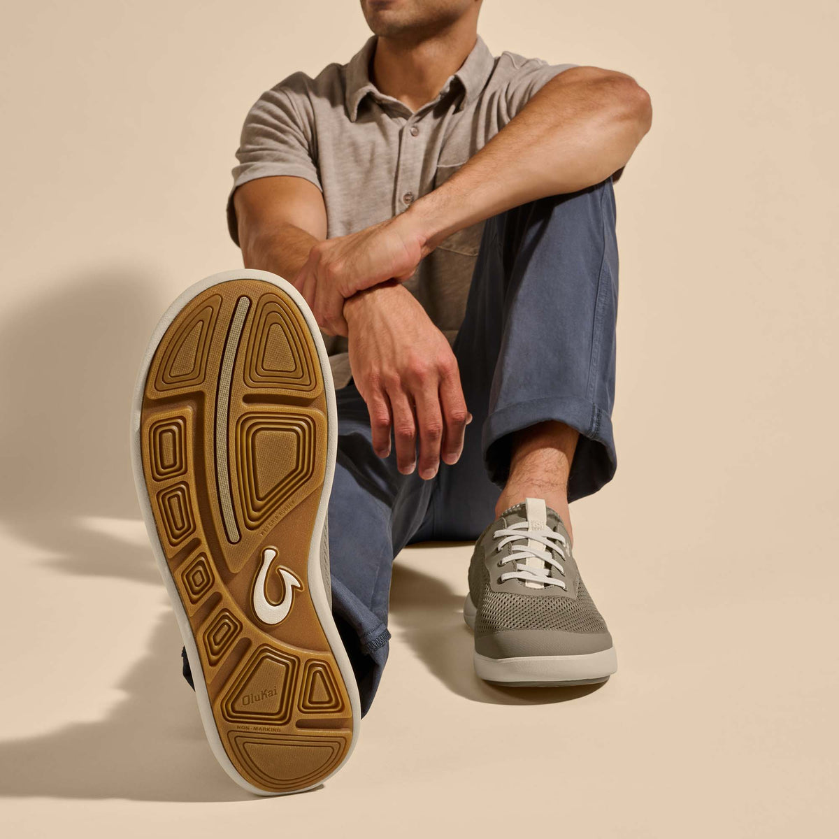 OluKai Great Value | Moku Pae Men's Boat Shoes - Clay / Tapa