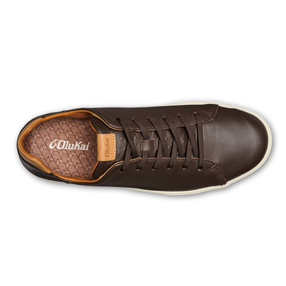 OluKai Trending | Lae‘ahi Lī ‘Ili Men's Leather Sneakers - Dark Java