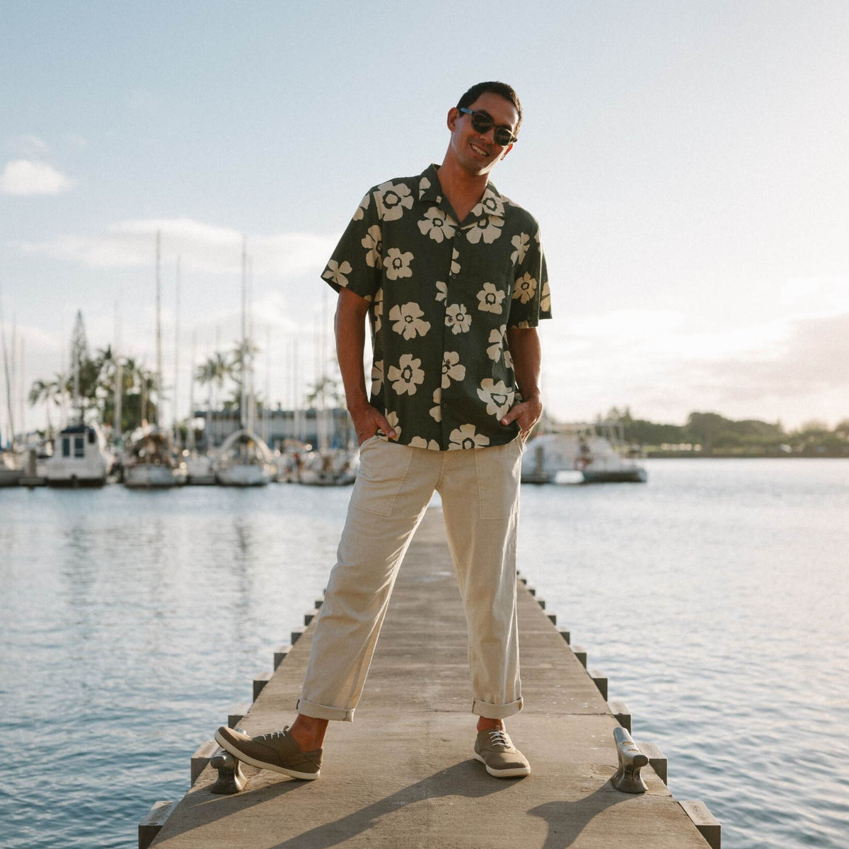 OluKai Popular | Nohea Moku Men's Boat Shoes - Tapa