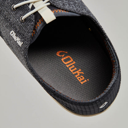 OluKai Best Seller | Nohea Moku Men's Boat Shoes - Dark Shadow