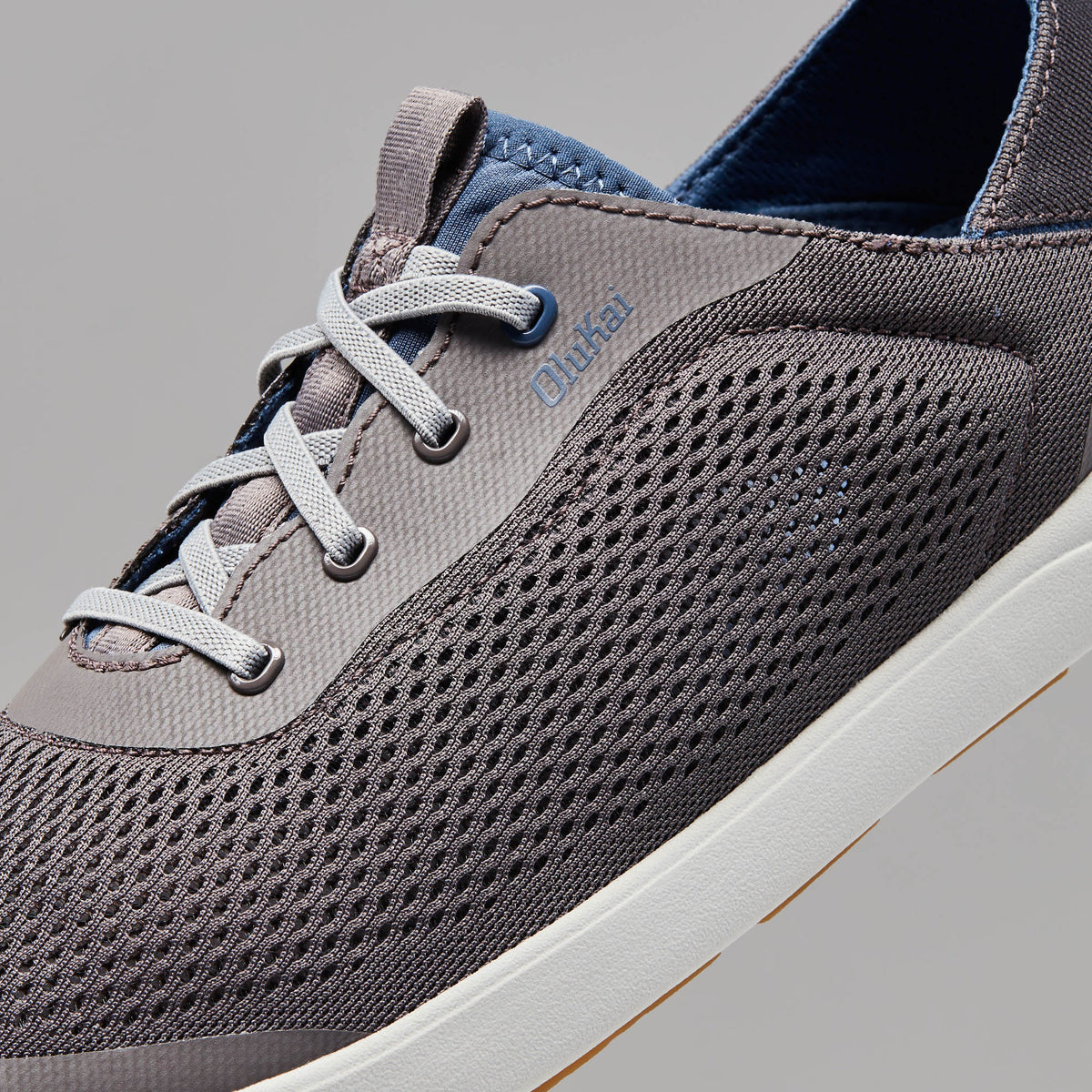 OluKai Great Value | Moku Pae Men's Boat Shoes - Pavement / Vintage Blue