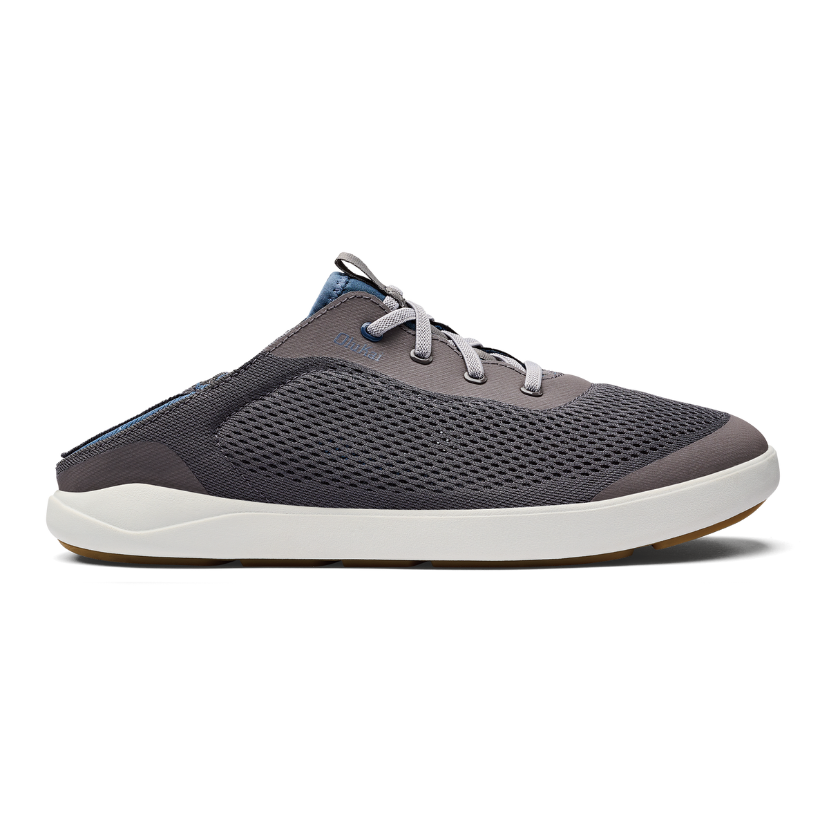 OluKai Great Value | Moku Pae Men's Boat Shoes - Pavement / Vintage Blue