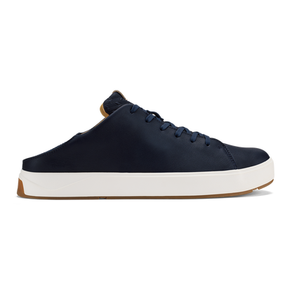 OluKai New | Lae‘ahi Lī ‘Ili Men's Leather Sneakers - Trench Blue