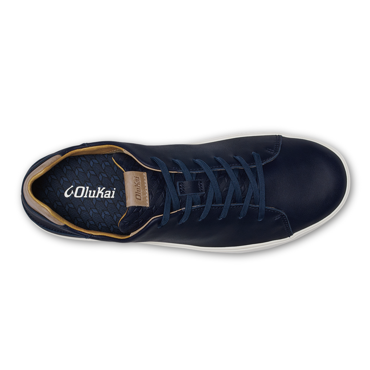 OluKai New | Lae‘ahi Lī ‘Ili Men's Leather Sneakers - Trench Blue