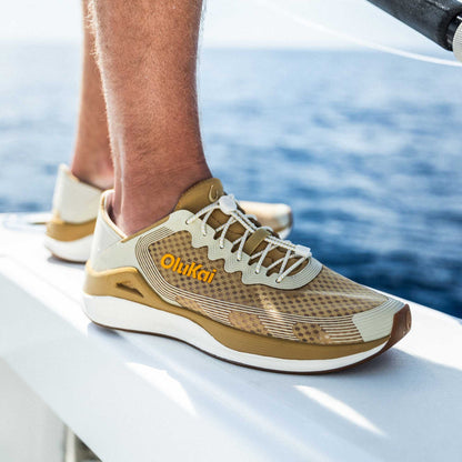 OluKai Special Offer | ‘Ahi Men’s Water Boat Shoes - Tan / Tapa