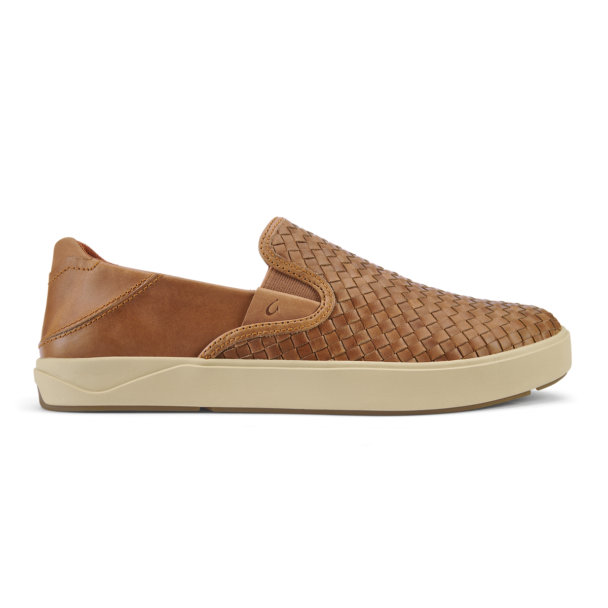 OluKai Best Price | Lae‘ahi Lauhala Men's Leather Slip-On Sneakers - Fox