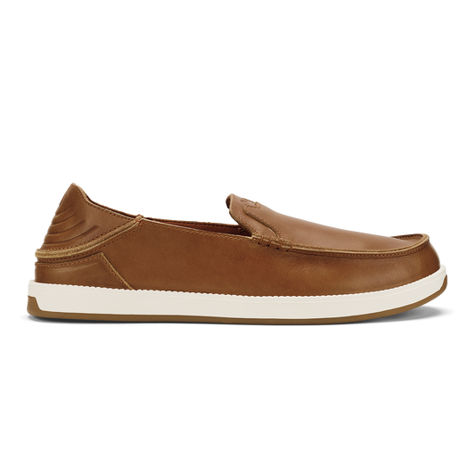 OluKai Popular | Kākaha Nia Men‘s Leather Slip-On Shoes - Fox
