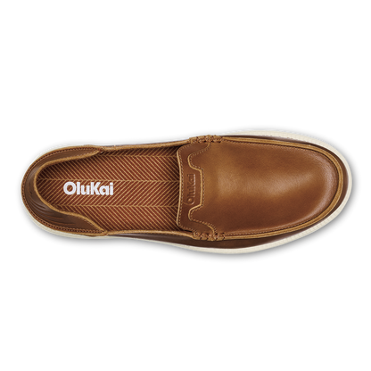 OluKai Popular | Kākaha Nia Men‘s Leather Slip-On Shoes - Fox