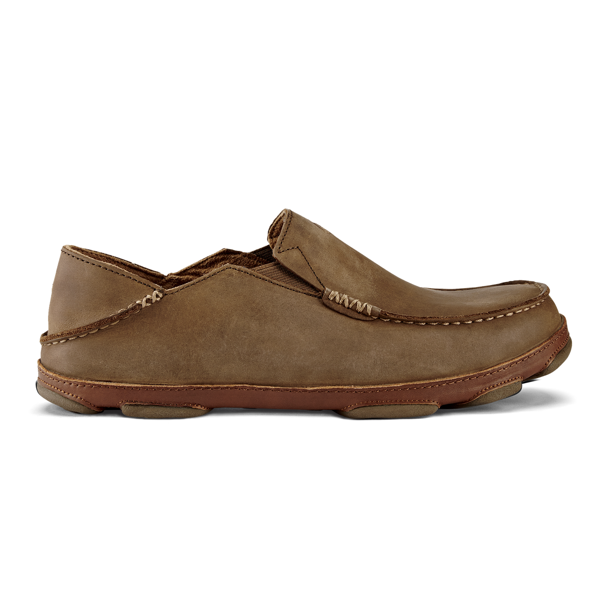 OluKai Exclusive | Moloā Men's Leather Slip On Shoes - Ray / Toffee