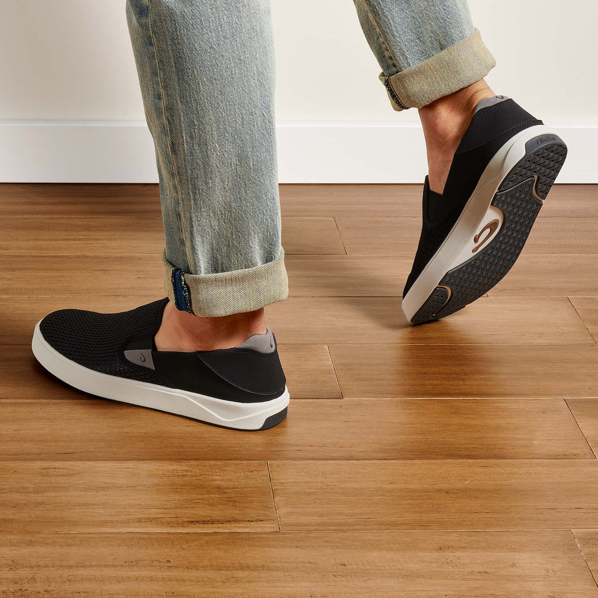 OluKai Everyday | OluKai Lae‘ahi - Black | Men's Slip-on Sneakers