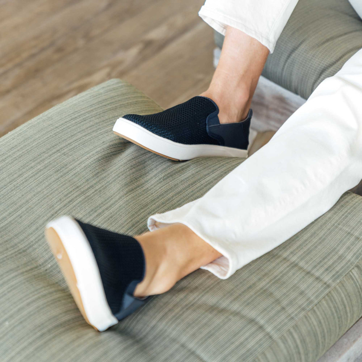 OluKai Latest | Lae‘ahi Men's Slip-On Sneakers - Blue Depth