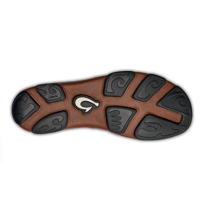 OluKai Latest | Moloā Men's Leather Slip On Shoes - Black / Toffee