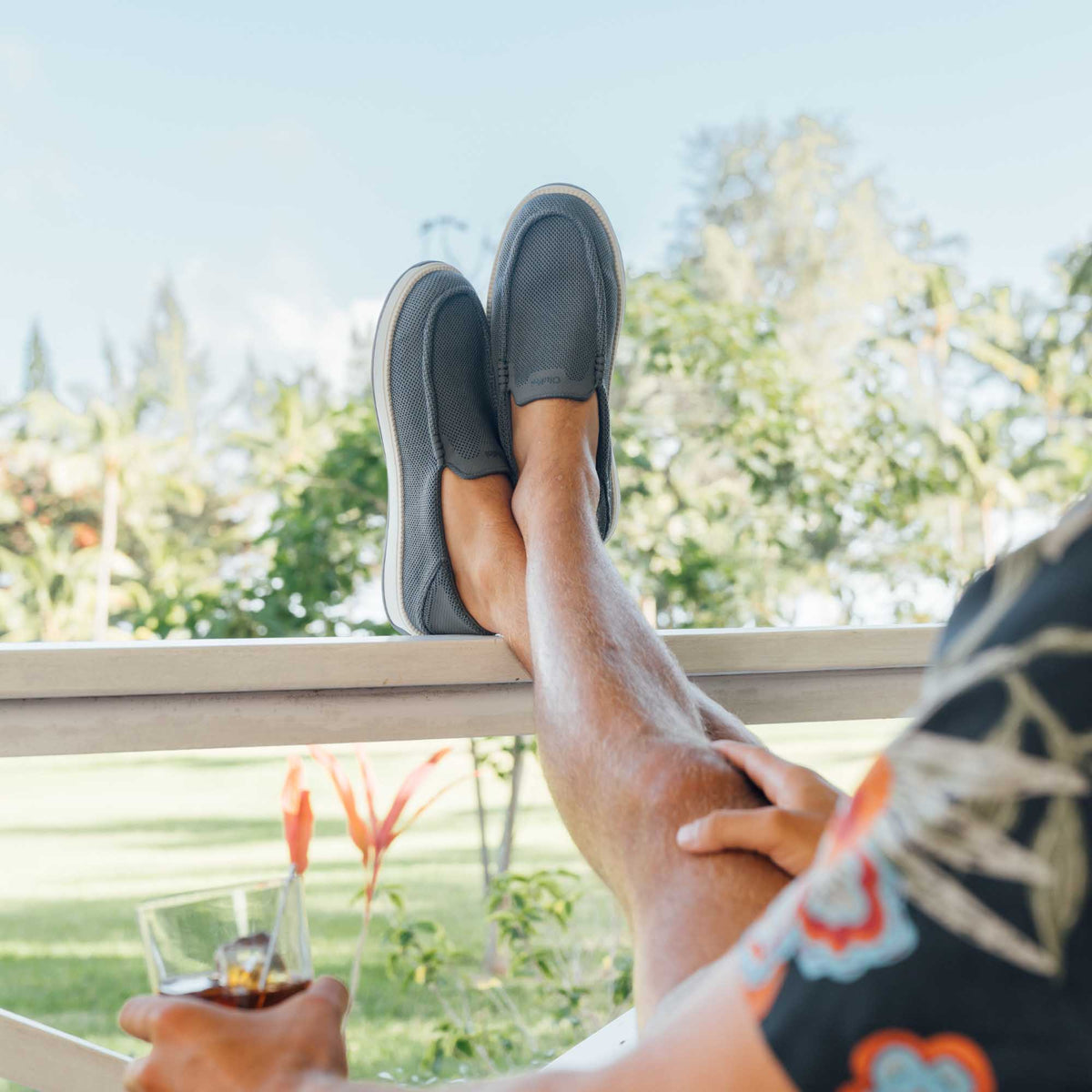 OluKai Trusted | Kākaha Mesh Men‘s Slip-On Shoes - Rock