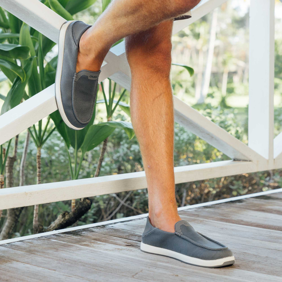OluKai Trusted | Kākaha Mesh Men‘s Slip-On Shoes - Rock