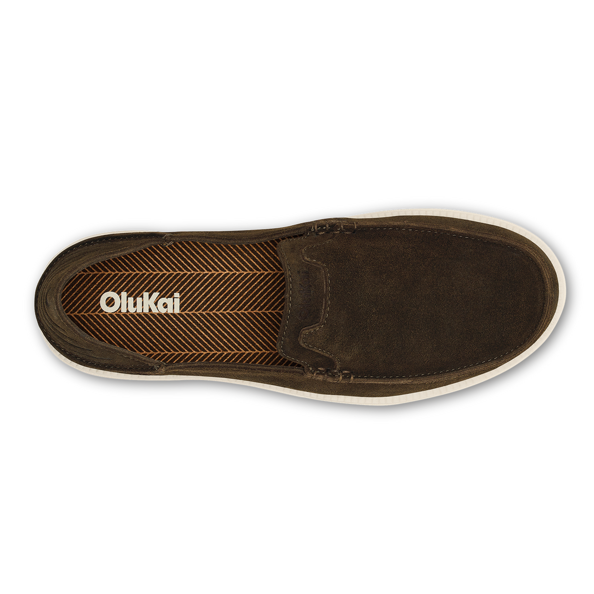 OluKai Popular | Kākaha Nia Men‘s Suede Slip-On Shoes - Dark Wood