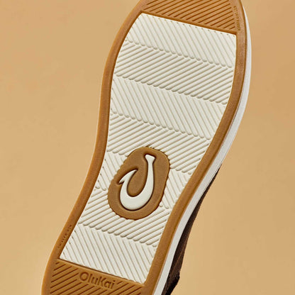OluKai Popular | Kākaha Nia Men‘s Suede Slip-On Shoes - Dark Wood