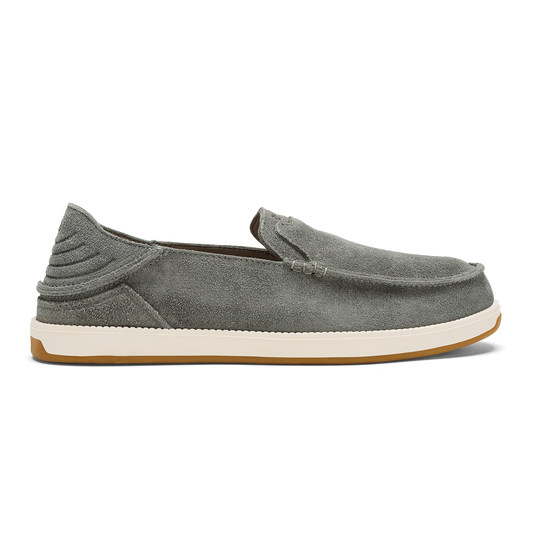 OluKai Hot Sale | Kākaha Nia Men‘s Suede Slip-On Shoes - Ash