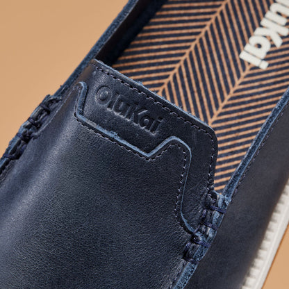 OluKai Essential | Kākaha Nia Men‘s Suede Slip-On Shoes - Mood Indigo