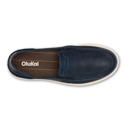 OluKai Essential | Kākaha Nia Men‘s Suede Slip-On Shoes - Mood Indigo