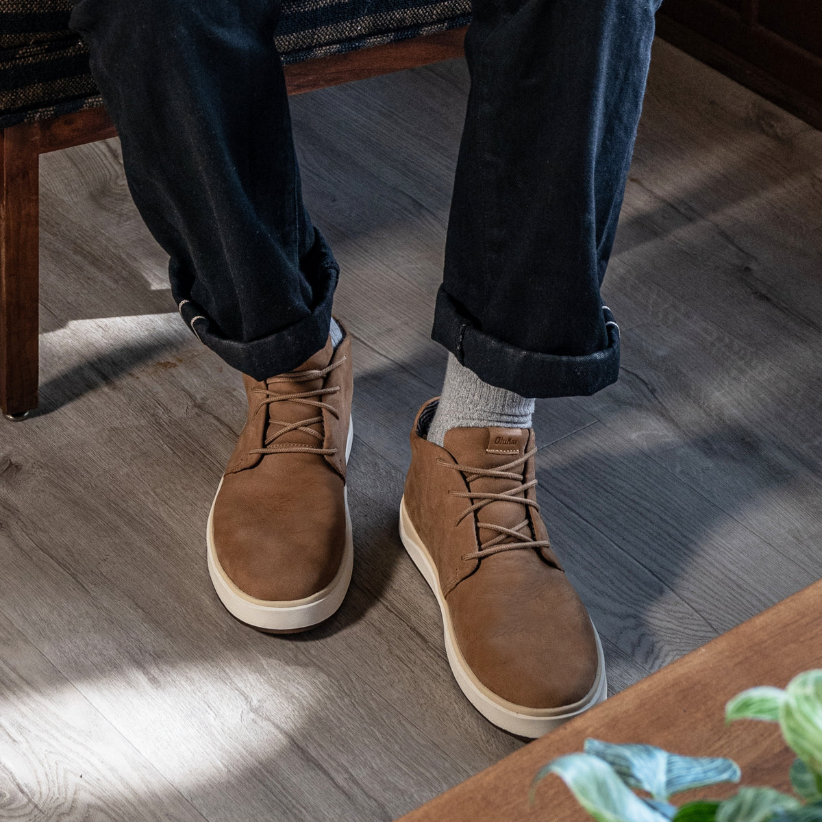 OluKai Hot Sale | Papakū 'Ili Men’s Waterproof Leather Boots- Tan