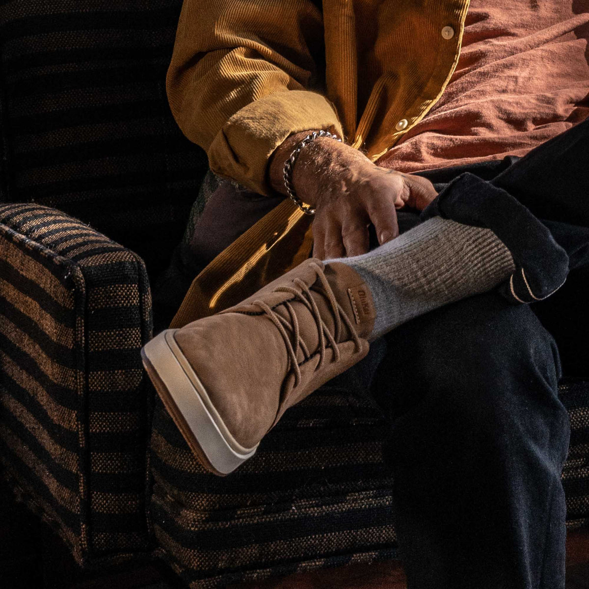 OluKai Hot Sale | Papakū 'Ili Men’s Waterproof Leather Boots- Tan